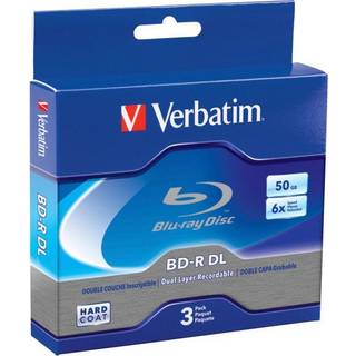 Verbatim BD -R 50GB 6X Blu -Ray Recordable Media Disc - 3 Disc Jewel Case Box - 97237