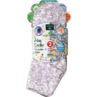 Earth Therapeutics Aloe Socks - Inficeret m/Aloe Vera & E -vitamin - Hjælp tørre fødder Cracked Heels Calluses - Brug med lotion - Grå/konfetti (