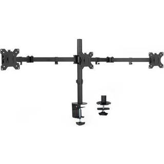 Vivo Triple Monitor Justerbar skrivebord Mount Articulating Tri Stand har 3 sk?rme op til 24 tommer sort stand-v003y
