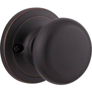 Kwikset Juno Dummy Door Knob Single-sidet h?ndtag til skabe Franske dobbeltd?re og pantry venetiansk bronze ikke-drejende indvendig push/pull-d?r