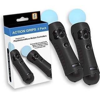Officielt licenseret Sony PlayStation Move Action Greb - 2-pak, tekstureret silikone, sort
