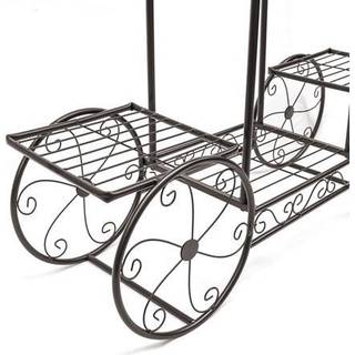 Sorbus Garden Cart Stand & Flower Pot Plant Holder Display Rack 6 Tiers Parisian Style - Perfekt til Home Garden Patio (Bronze)