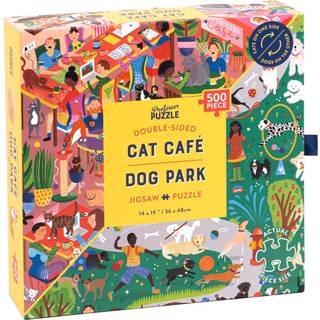 Cat Cafe & Dog Park dobbeltsidet 500 stykke puslespil