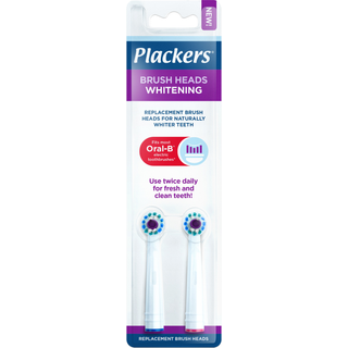 Plackers Whitening Brush Heads - 2 stk.