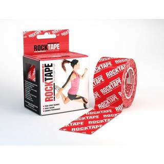 Rocktape Kinesiology Tape Athletic selvklæbende mønstret rulle - Logo Rød