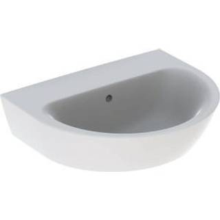 Geberit Renova håndvask: B=55cm, T=45cm, Hanehul=Uden, Overløb=Synlig, Hvid / KeraTect