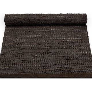 Rug Solid læder gulvtæppe - Brun