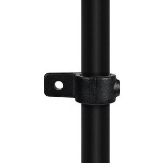 Clarrods Clamps CL199 enkeltsidet flangebeslag, sort, Ø26,9 mm