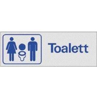 Skilt Dame- og herretoilet, 225x80 mm