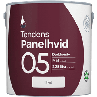 Tendens dækkende 2,5 liter - panelhvid