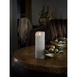 Forsynet med 3D-flamme - LED-lys Stearin