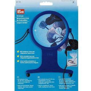 Prym Broderilup, 10,5 cm Praktisk forstørrelsesglas til håndarbejde og læsning mv. Med lup og integreret ekstra linse. Justerbar rem til hængende omkring nakken.