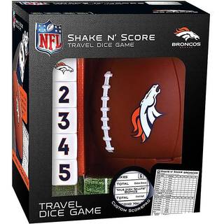 Masterpieces NFL Denver Broncos Shake N Score Travel Dice Game for 2 spillere i alderen 6+