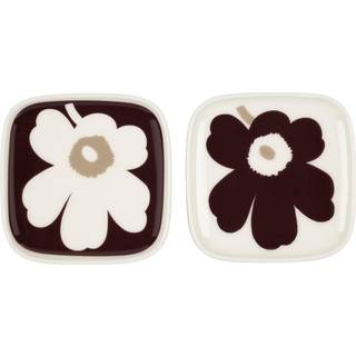 Marimekko Unikko Tallerken 10x10 Cm Rød - Asietter Stentøj Powder - 072052-133