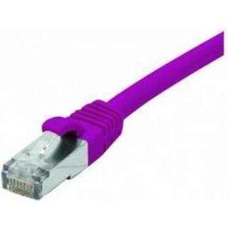 EXC Network Cable | Cat 6 | F/UTP | Low smoke/halogen free | Connection cable | Lilla | 0,5m