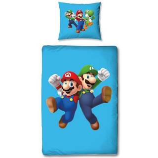 Super Mario sengetøj - 140x200 cm - Vendbar dynebetræk - 100% bomulds sengesæt