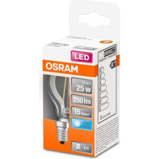 Osram LED pære Krone 2,5W/840 (25W) Klar E14