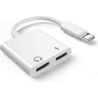 Høretelefon- og ladeadapter Lightning x 2 til Lightning