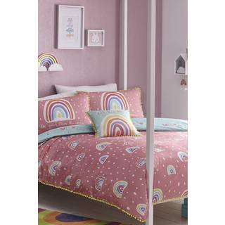 Appletree Appletree Multi Kids Rainbow Pom 100% Cotton Duvet Cover And Pillowcase Set