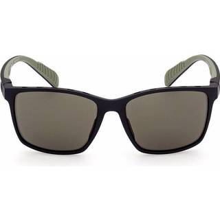 Adidas Sport Mand SP0035 02N Solbriller Plast Sort Grøn Firkantet Normal