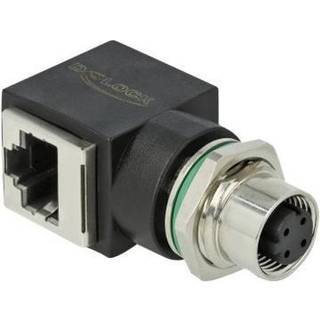 Delock Network Adapter M12 - 4 pin hun til RJ45 jack