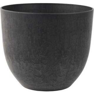 Artstone Bola rund krukke - Sort - H33 cm