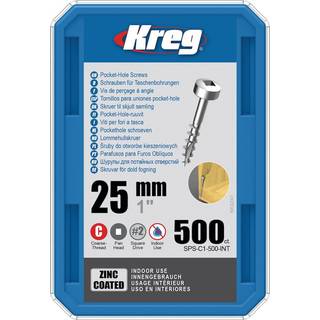 Træskrue Kreg SPS-C1; Pan Head; 1''; 25 mm; 500 stk .; stor tråd