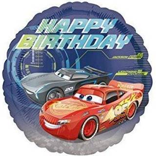 1 stk. Cars 3 Happy Birthday Disney® Folienballon 18"  til helium eller luft