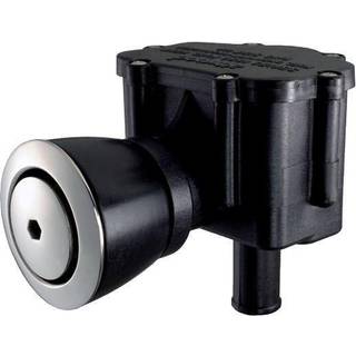 Tankventil, plast, vinklet, med Ø16 mm slangeforbindelse + kontraventil