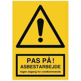 Pas på! Asbestarbejde - Advarselsskilt - ISO7010