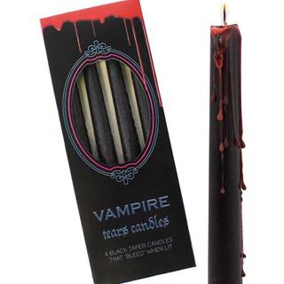 Blutende Schwarze Vampir Spitzkerzen 4 St.