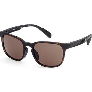 Adidas Sport Unisex SP0033 52E Solbriller Injiceret Dark Havana Brun Rund Normal