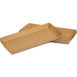 Pølsebakke med kant 200x90x20mm brun
