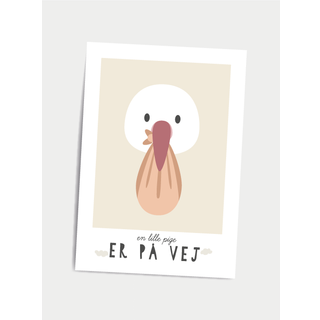 En lille pige er på vej, A5 plakat el. kort - Dialægt Citatplakat