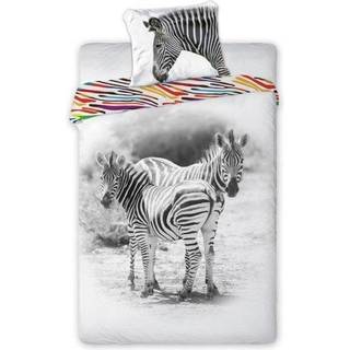 Zebraer Sengetøj 140x200 cm - 100 procent bomuld