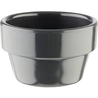 Skål, Flower Pot, melamin, grå, Ø6xH3,5 cm, 4 cl