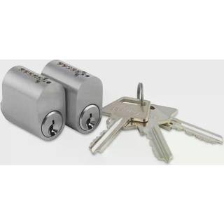 Jasa Cylinder 6-stift oval 2 stk. matnikkel - 13571 ✓ På lager - klar til levering og afhentning