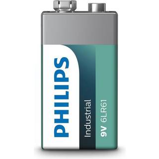 Philips industrial batteri 9v alkaline 6lr61 10-pak