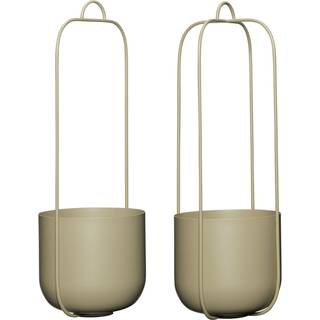 Lotus hængepotte 2-pak, khaki