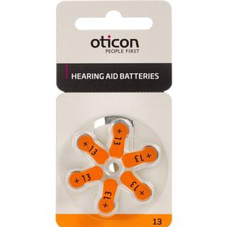 Oticon Zinc Air Batterier OT. 13 6 stk.