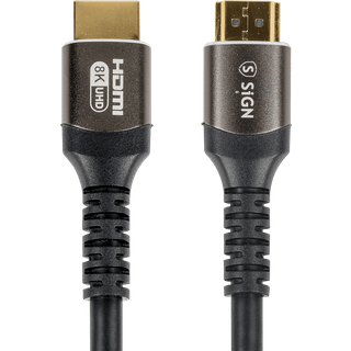 SiGN Premium HDMI 2.1 til HDMI 2.1 kabel 8K, 1m - Sort