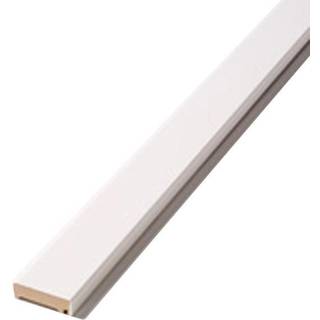 Swedoor glat gerigtsæt til dobbeltdør, hvid omviklet - 19 x 65 x 2200 mm