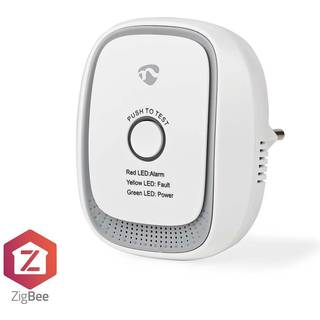 Nedis - SmartLife-Gasdetektor | Zigbee 3.0 | Strømforsyning | Sensorlevetid: 5 År | EN 50194-1:2009 | Android™ / IOS | Med testknap | 75 dB | Hvid - ZBDG11CWT