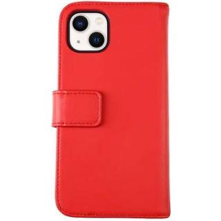 iPhone 13 Plånboksfodral Läder Rvelon - Röd