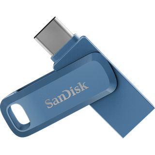 SanDisk Ultra Dual Drive Go - Mørkeblå - 256GB - USB Stick
