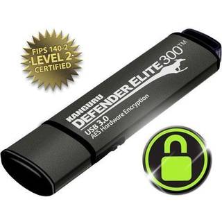 Kanguru Encrypted Defender Elite300 256GB USB 3.2 Gen 1 Sort