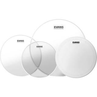 Evans Drum Heads - G2 Clear Rock Pack (10 """" 12 """" 16 """") med 14 """" HD Dry Snare dej