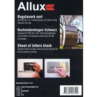 Allux Bogstaver 13 mm, hvid, 204 stk.