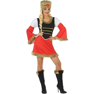Kostume til voksne Russisk kvinde Rød (2 dele) M/L (Refurbished A+)