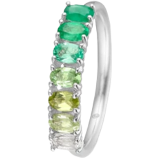 Mads Z - Poetry Emerald ring m. natursten i sølv